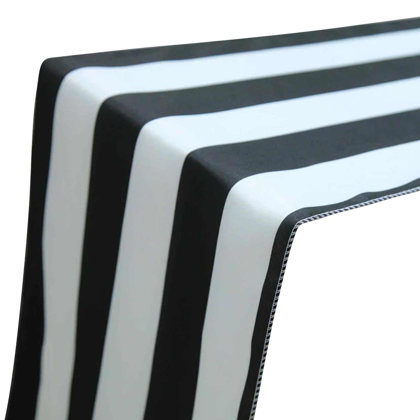 Satin 12"x108" Table Runner Black/White Stripe - Classic & Exquisite Table Decor - Linen Luxes