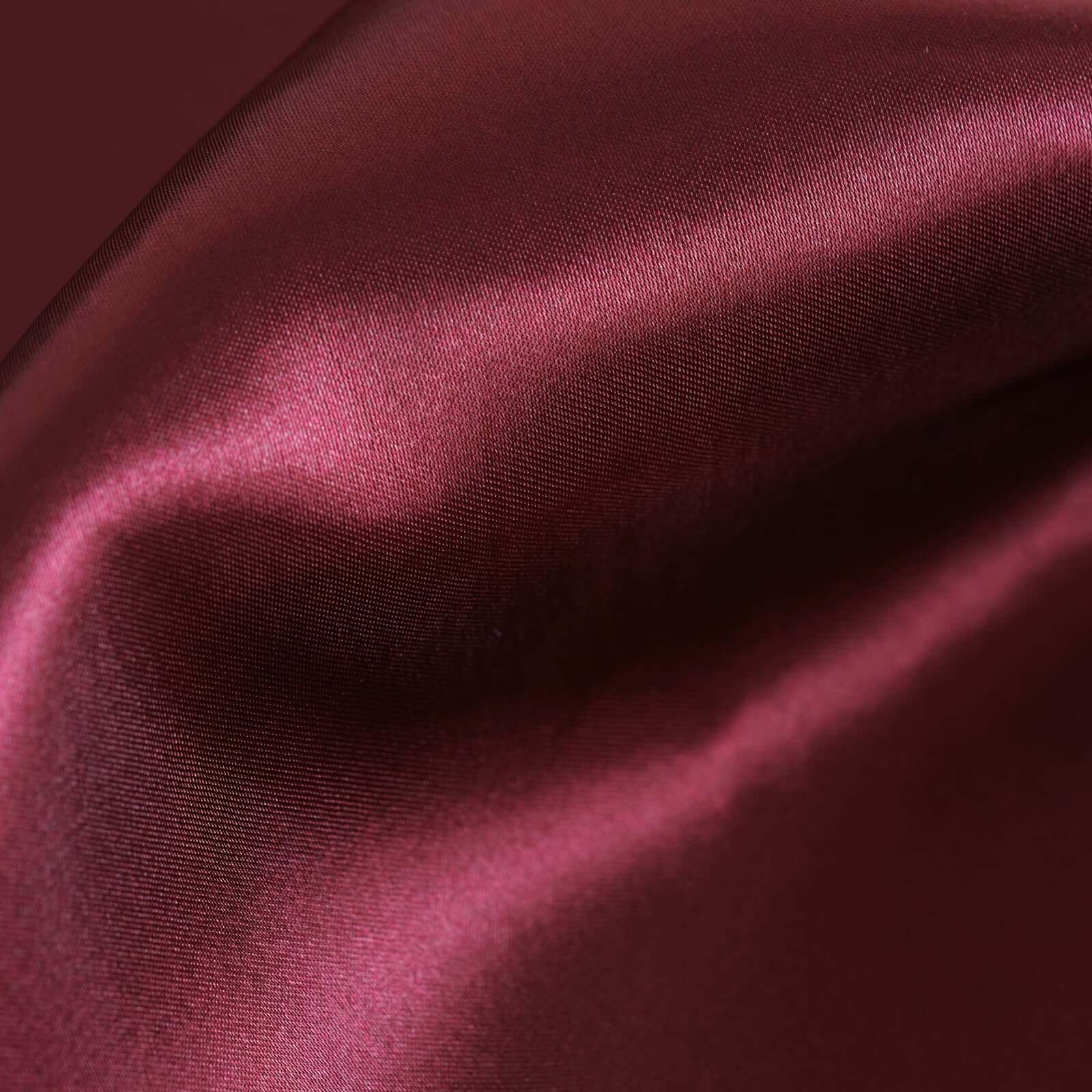 Satin 12"x108" Table Runner Burgundy - Stylish Table Linen - Linen Luxes