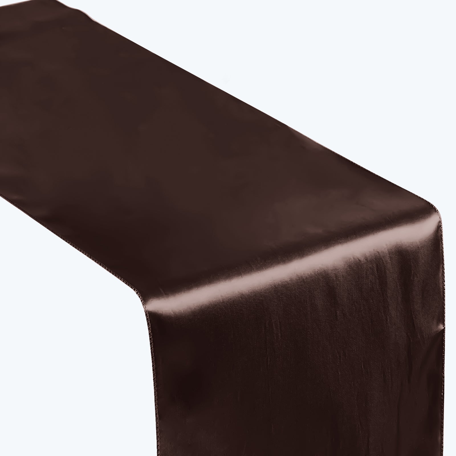 Satin 12"x108" Table Runner Chocolate - Stylish Table Linen - Linen Luxes