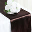 Satin 12"x108" Table Runner Chocolate - Stylish Table Linen - Linen Luxes
