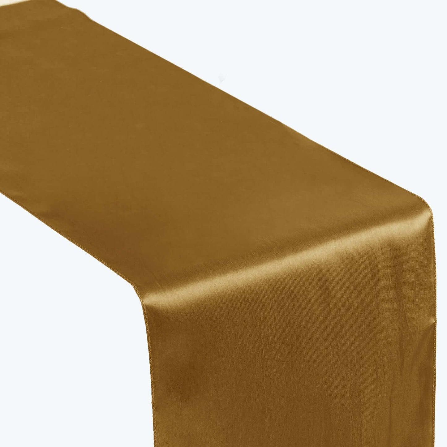 Satin 12"x108" Table Runner Gold - Stylish Table Linen for Weddings & Events - Linen Luxes