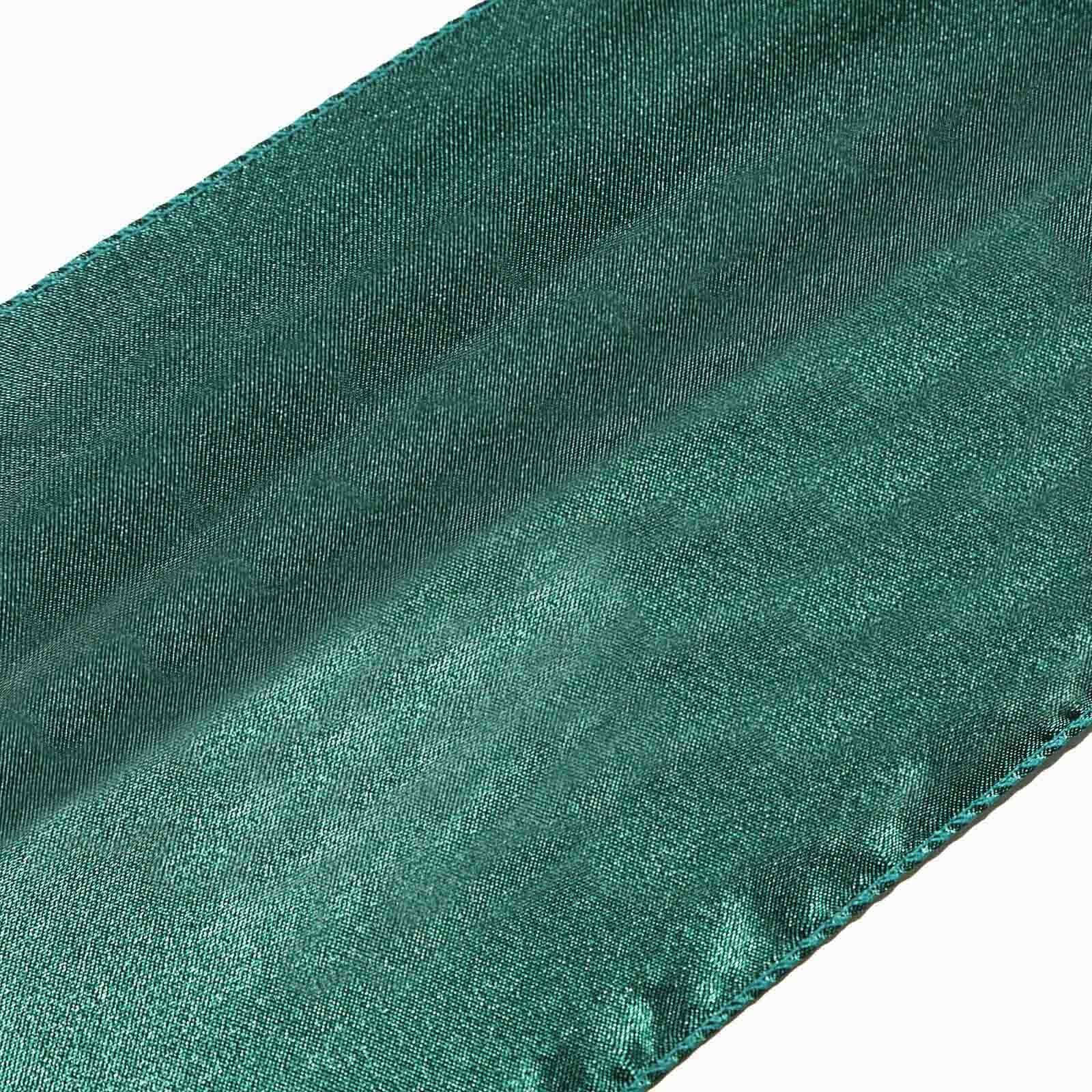 Satin 12"x108" Table Runner Hunter Emerald Green - Stylish Table Linen - Linen Luxes