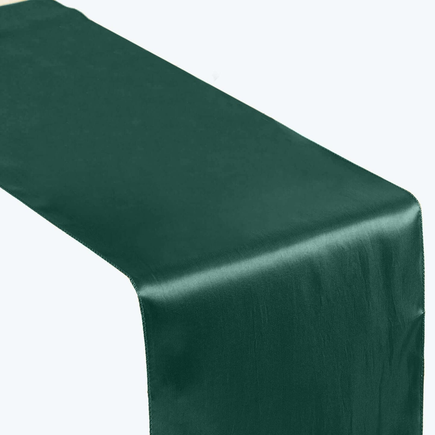 Satin 12"x108" Table Runner Hunter Emerald Green - Stylish Table Linen - Linen Luxes