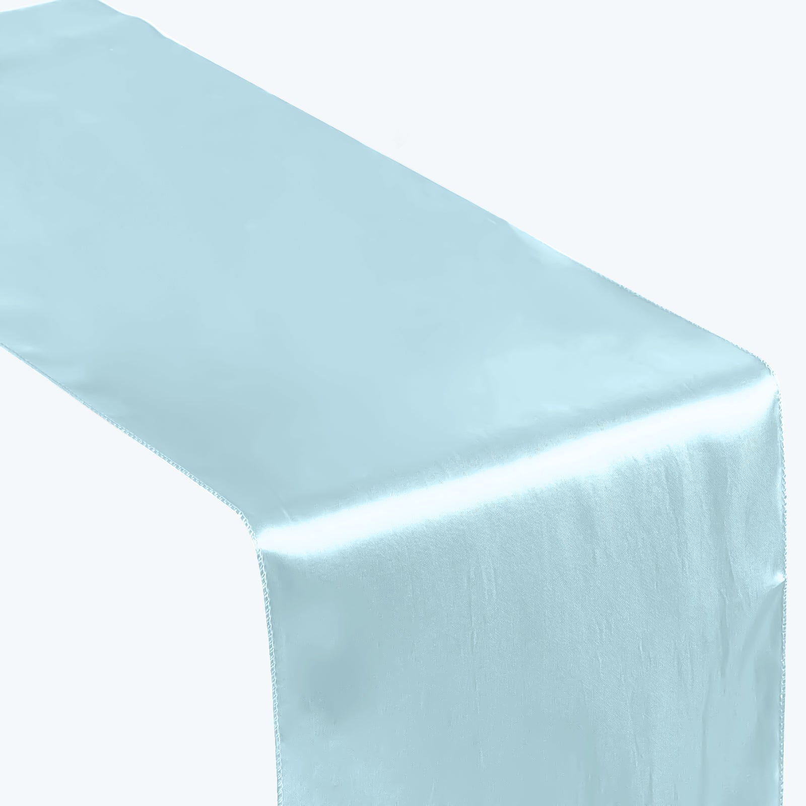 Satin 12"x108" Table Runner Light Blue - Stylish Table Linen - Linen Luxes