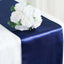 Satin 12"x108" Table Runner Navy Blue - Stylish Table Linen - Linen Luxes