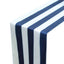 Satin 12"x108" Table Runner Navy Blue/White Stripe - Classic Striped Design - Linen Luxes