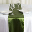 Satin 12"x108" Table Runner Olive Green - Stylish Table Linen - Linen Luxes