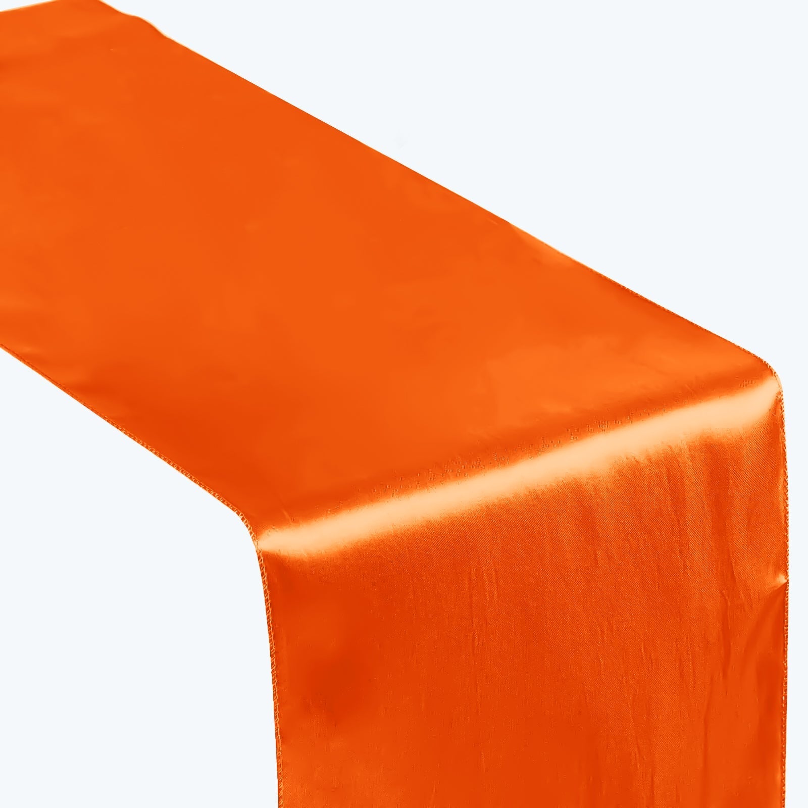 Satin 12"x108" Table Runner Orange - Stylish Table Linen - Linen Luxes
