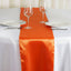 Satin 12"x108" Table Runner Orange - Stylish Table Linen - Linen Luxes