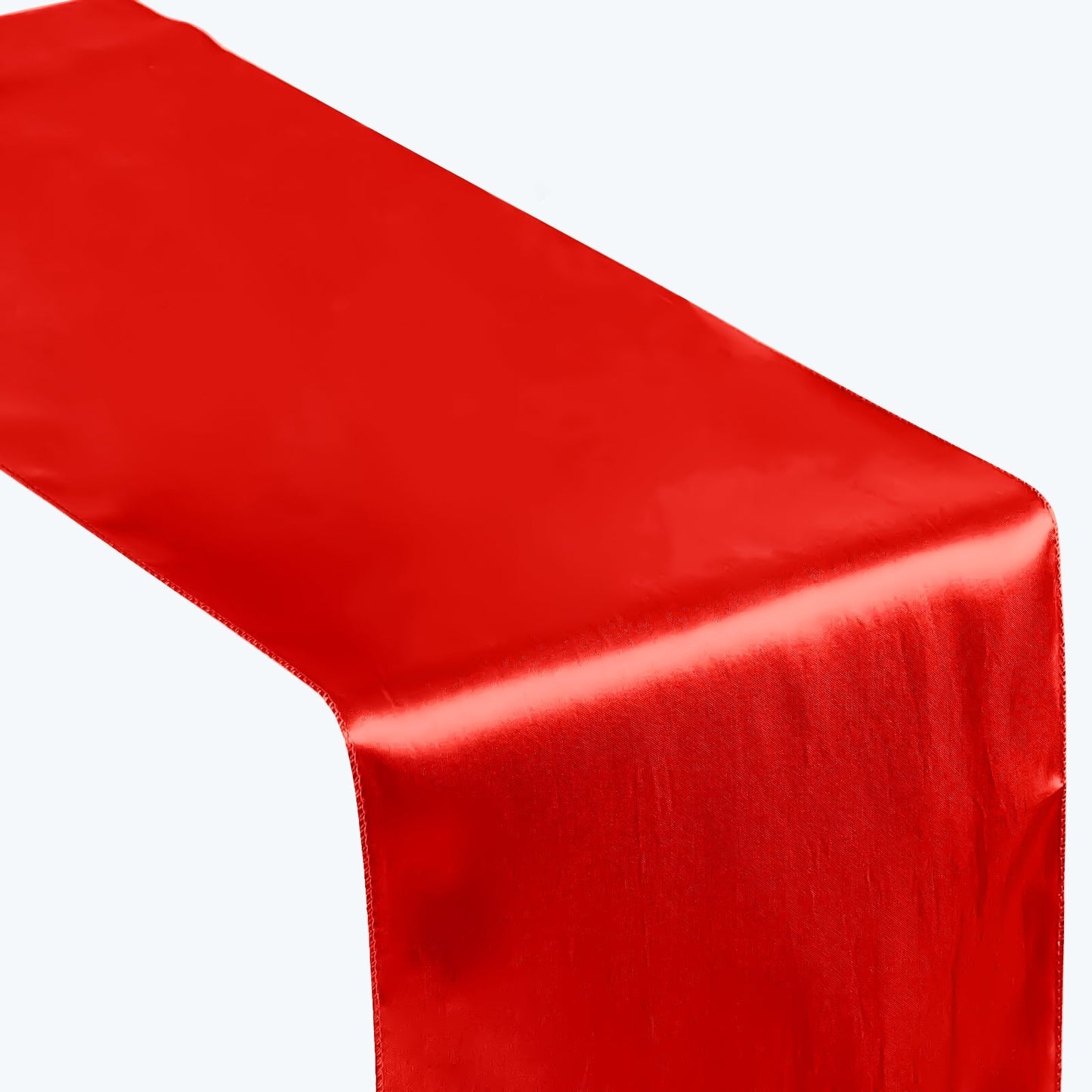 Satin 12"x108" Table Runner Red - Stylish Table Linen - Linen Luxes