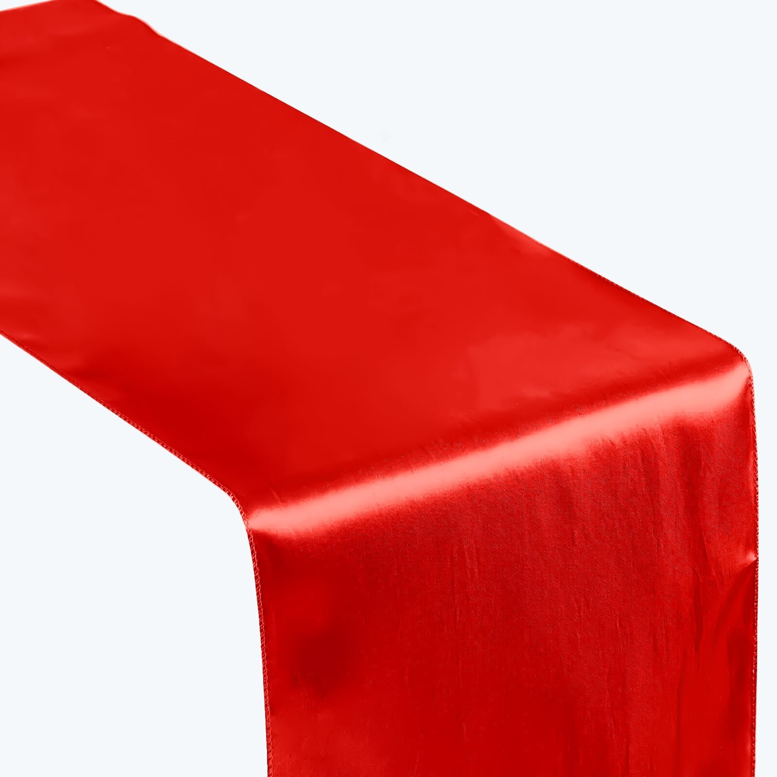 Satin 12"x108" Table Runner Red - Stylish Table Linen - Linen Luxes