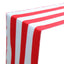 Satin 12"x108" Table Runner Red/White Stripe - Classic Striped Design - Linen Luxes