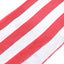 Satin 12"x108" Table Runner Red/White Stripe - Classic Striped Design - Linen Luxes