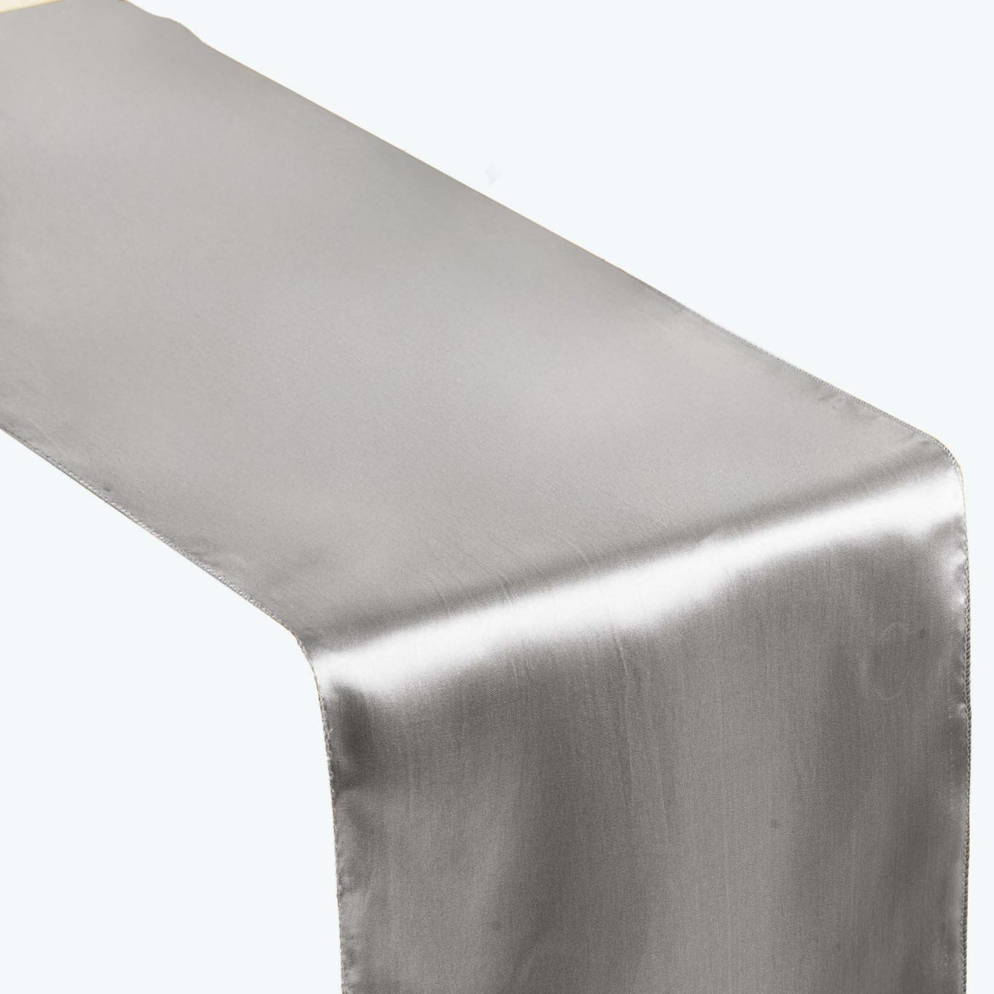 Satin 12"x108" Table Runner Silver - Stylish Table Linen - Linen Luxes