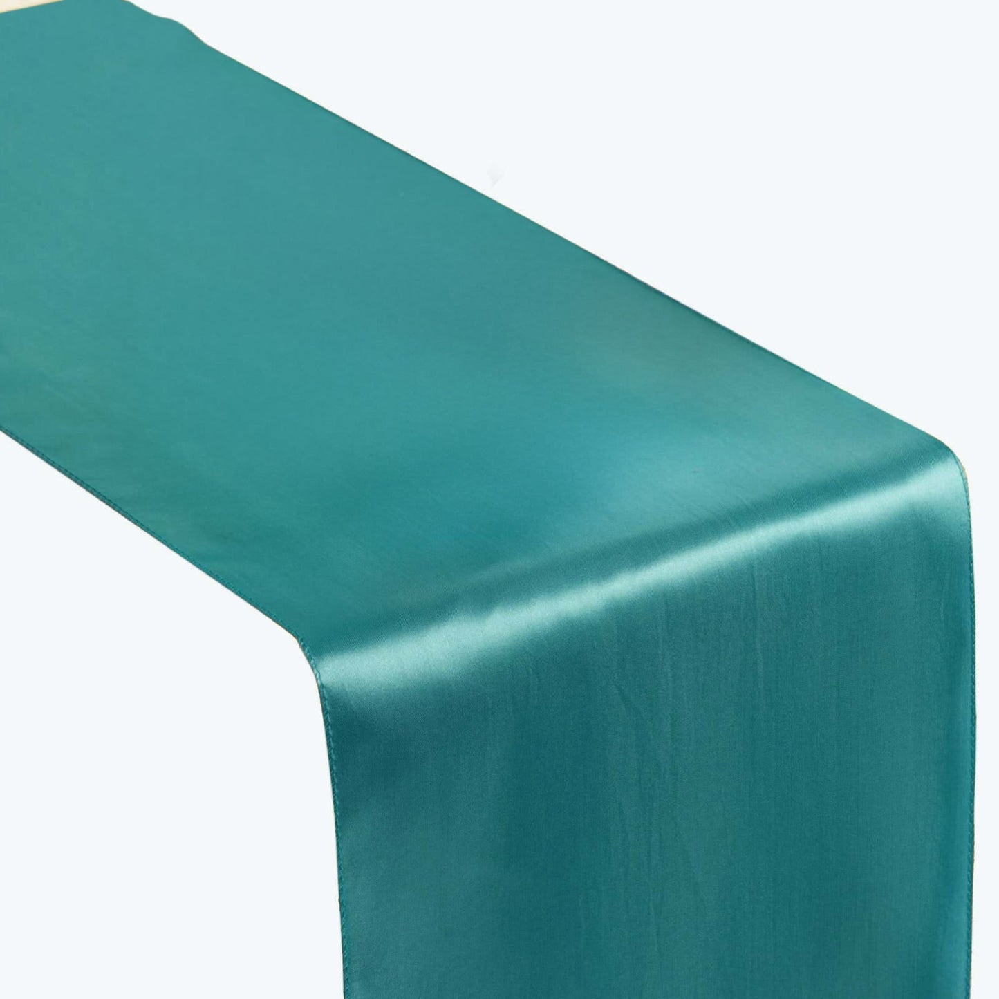 Satin 12"x108" Table Runner Turquoise - Stylish Table Linen - Linen Luxes