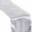 Satin 12"x108" Table Runner White - Stylish Table Linen for Weddings & Events - Linen Luxes