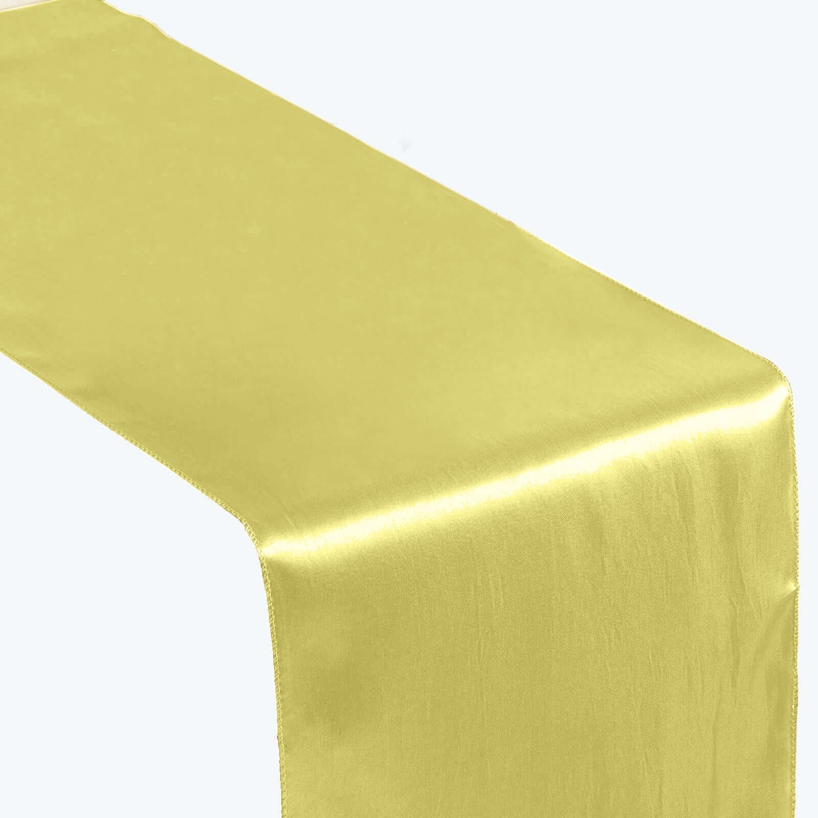 Satin 12"x108" Table Runner Yellow - Stylish Table Linen - Linen Luxes