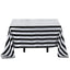 Satin 60"x102" Rectangle Tablecloth Black/White - Stripe Design with Stylish Smooth Finish Table Cover - Linen Luxes
