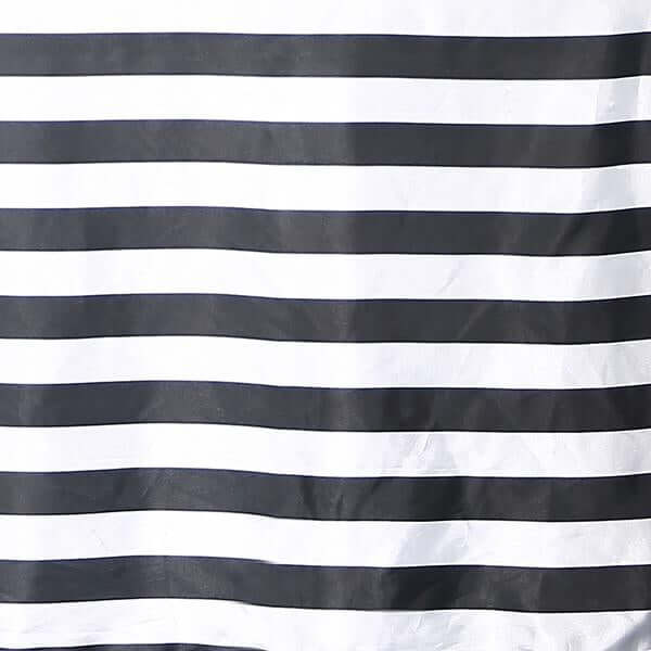 Satin 60"x102" Rectangle Tablecloth Black/White - Stripe Design with Stylish Smooth Finish Table Cover - Linen Luxes