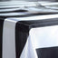 Satin 60"x102" Rectangle Tablecloth Black/White - Stripe Design with Stylish Smooth Finish Table Cover - Linen Luxes
