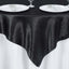 Satin 60"x60" Table Overlay Square Tablecloth Black - Smooth Silky Touch Table Cover for Sophisticated Events - Linen Luxes