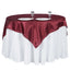 Satin 60"x60" Table Overlay Square Tablecloth Burgundy - Smooth Silky Touch Table Cover - Linen Luxes