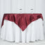 Satin 60"x60" Table Overlay Square Tablecloth Burgundy - Smooth Silky Touch Table Cover - Linen Luxes
