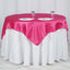 Satin 60"x60" Table Overlay Square Tablecloth Fuchsia - Smooth Silky Touch Table Cover - Linen Luxes