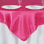 Satin 60"x60" Table Overlay Square Tablecloth Fuchsia - Smooth Silky Touch Table Cover - Linen Luxes