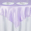 Satin 60"x60" Table Overlay Square Tablecloth Lavender Lilac - Smooth Silky Touch Table Cover - Linen Luxes