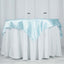 Satin 60"x60" Table Overlay Square Tablecloth Light Blue - Smooth Silky Touch Table Cover - Linen Luxes