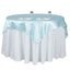 Satin 60"x60" Table Overlay Square Tablecloth Light Blue - Smooth Silky Touch Table Cover - Linen Luxes