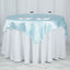 Satin 60"x60" Table Overlay Square Tablecloth Light Blue - Smooth Silky Touch Table Cover - Linen Luxes