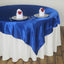 Satin 60"x60" Table Overlay Square Tablecloth Royal Blue - Smooth Silky Touch Table Cover - Linen Luxes