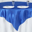 Satin 60"x60" Table Overlay Square Tablecloth Royal Blue - Smooth Silky Touch Table Cover - Linen Luxes