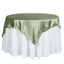 Satin 60"x60" Table Overlay Square Tablecloth Sage Green - Smooth Silky Touch Table Cover