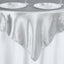 Satin 60"x60" Table Overlay Square Tablecloth Silver - Smooth Silky Touch Table Cover - Linen Luxes