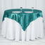 Satin 60"x60" Table Overlay Square Tablecloth Turquoise - Smooth Silky Touch Table Cover - Linen Luxes