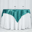 Satin 60"x60" Table Overlay Square Tablecloth Turquoise - Smooth Silky Touch Table Cover - Linen Luxes