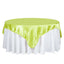 Satin 72"x72" Table Overlay Square Tablecloth Apple Green - Smooth Finish Table Cover - Linen Luxes