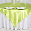 Satin 72"x72" Table Overlay Square Tablecloth Apple Green - Smooth Finish Table Cover - Linen Luxes