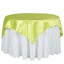 Satin 72"x72" Table Overlay Square Tablecloth Apple Green - Smooth Finish Table Cover - Linen Luxes