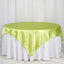 Satin 72"x72" Table Overlay Square Tablecloth Apple Green - Smooth Finish Table Cover - Linen Luxes