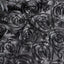 Satin 72"x72" Table Overlay Square Tablecloth Black - 3D Rosette Design for Stylish Occasions - Linen Luxes