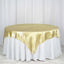 Satin 72"x72" Table Overlay Square Tablecloth Champagne - Smooth Finish Table Cover - Linen Luxes