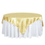 Satin 72"x72" Table Overlay Square Tablecloth Champagne - Smooth Finish Table Cover - Linen Luxes