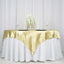 Satin 72"x72" Table Overlay Square Tablecloth Champagne - Smooth Finish Table Cover - Linen Luxes