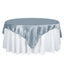 Satin 72"x72" Table Overlay Square Tablecloth Dusty Blue - Smooth Finish Table Cover - Linen Luxes