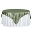 Satin 72"x72" Table Overlay Square Tablecloth Dusty Sage Green - Smooth Finish Table Cover