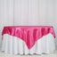 Satin 72"x72" Table Overlay Square Tablecloth Fuchsia - Smooth Finish Table Cover - Linen Luxes